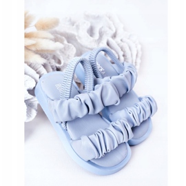 FR1 Sandales Enfant Côtelées Douceur Bleue ['bleu'] 2