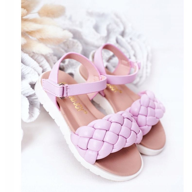 FR1 Sandales Enfant Avec Tressé Violet Adella 2 FR1 Sandales Enfant Avec Tressé Violet Adella 2