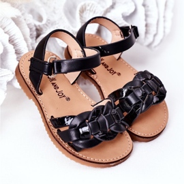 Sandales Enfant Motif Serpent Noir Baxlee le noir 2