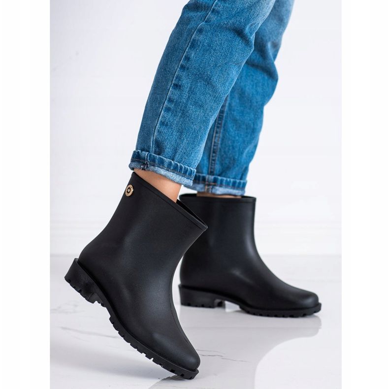 SHELOVET Galoches mates classiques le noir 1 SHELOVET Galoches mates classiques le noir 1