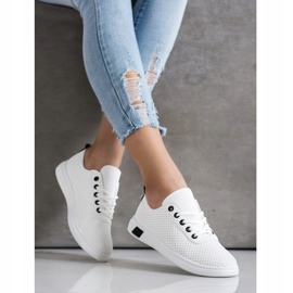 SHELOVET Baskets ajourées blanche 2