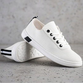 SHELOVET Baskets ajourées blanche 1