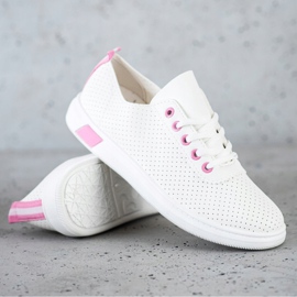 SHELOVET Baskets ajourées blanche 3