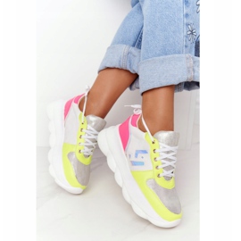 Chaussures de sport pour femmes sur la plate-forme lu boo blanc multicolore 2