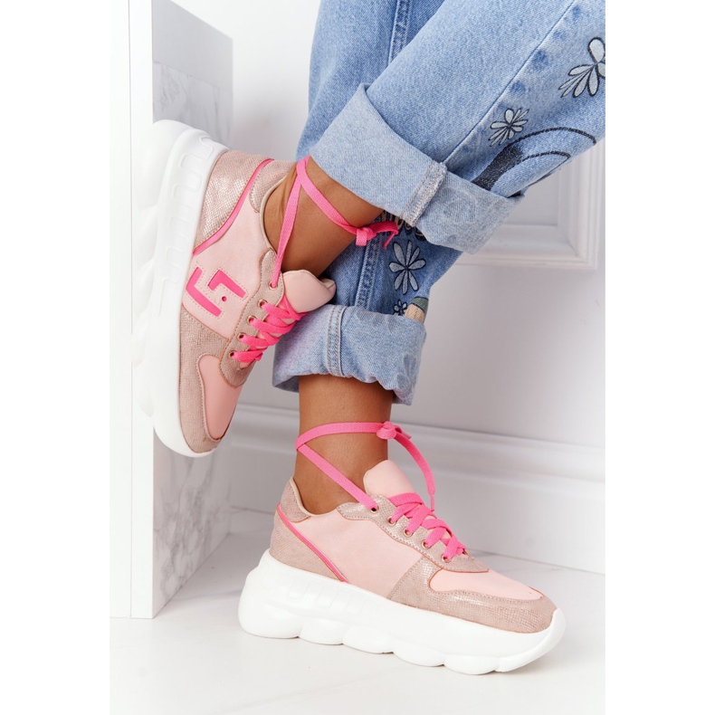 Chaussures de sport pour femmes sur la plate-forme lu boo rose multicolore 1 Chaussures de sport pour femmes sur la plate-forme lu boo rose multicolore 1