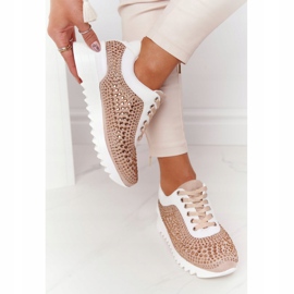 Baskets Compensées À Paillettes Lu Boo Beige blanche 1 Baskets Compensées À Paillettes Lu Boo Beige blanche 1