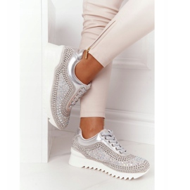 Baskets Compensées À Paillettes Lu Boo Argent 1