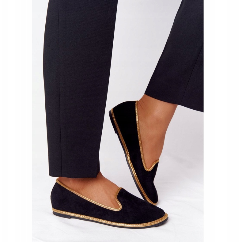 Mocassins Femme En Daim Lu Boo Noir le noir 1