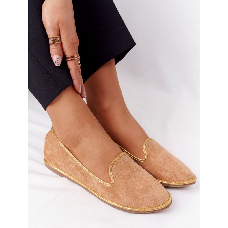 Mocassins Femme en Daim Lu Boo Camel brun 1