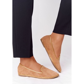 Mocassins Femme en Daim Lu Boo Camel brun 4