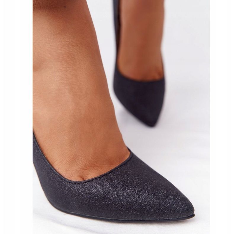 Élégant Glitter Lu Boo Noir Talons Hauts le noir 1