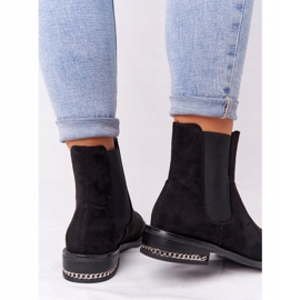 Bottines en daim chaudes Jodhpur boots Lu Boo Black le noir 2