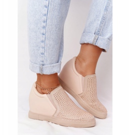Baskets Compensées À Paillettes Lu Boo Beige brun 2