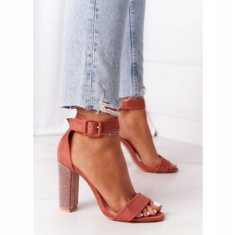 Sandales On A Bar Avec Cubic Zirconia Lu Boo Ceglaste rouge multicolore 2