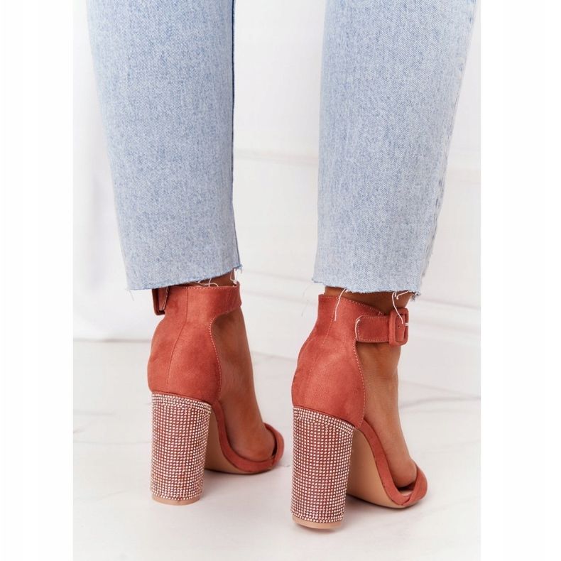 Sandales On A Bar Avec Cubic Zirconia Lu Boo Ceglaste rouge multicolore 1