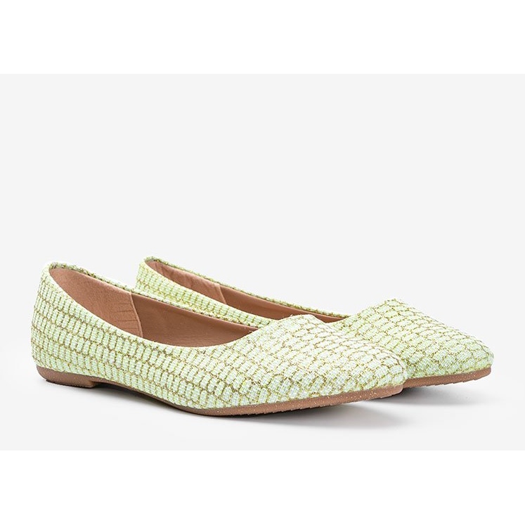 Ballerines Rios vertes brillantes 1
