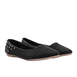 Ballerines noires mates à clous Doyer St. le noir 1