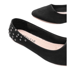 Ballerines noires mates à clous Doyer St. le noir 2