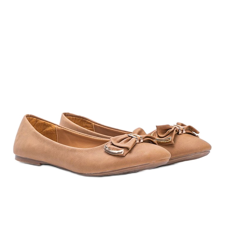 Ballerines camel avec nœud Best of brun 1