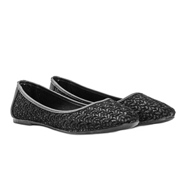 Ballerines noires en dentelle Chuwi brillantes le noir 1 Ballerines noires en dentelle Chuwi brillantes le noir 1