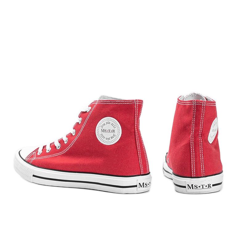 Baskets homme Perry rouges à la cheville 1