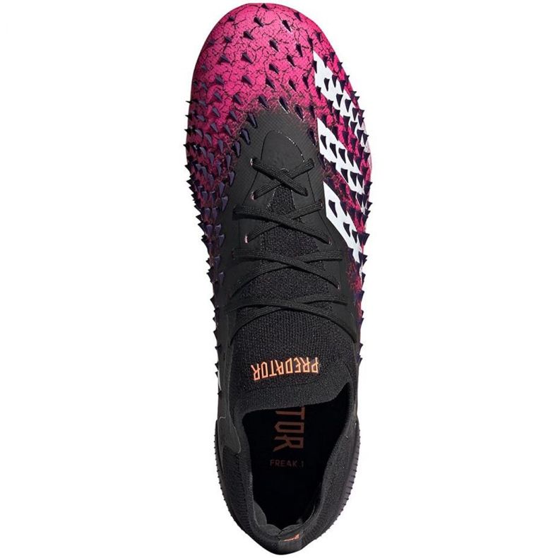 Chaussures de foot Adidas Predator Freak.1 L Fg M FW7244 blanc, noir, rose noir 1