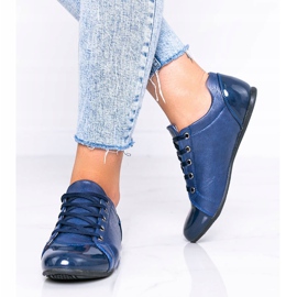 Chaussures bleues à bout vernis de Parady 1