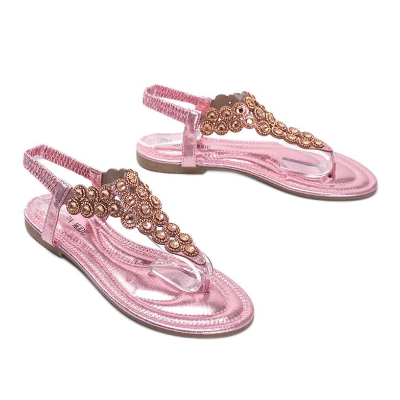 Tongs brillants roses de la Barbade 1