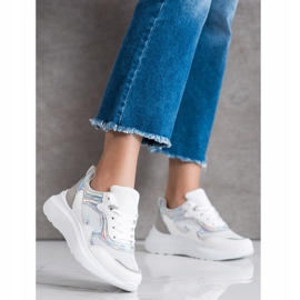 Sweet Shoes Baskets à paillettes blanche 1