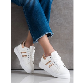 SHELOVET Baskets classiques à rayures blanche 2