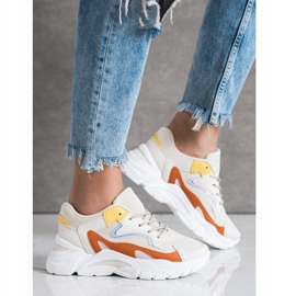 SHELOVET Baskets décontractées beiges multicolore 1