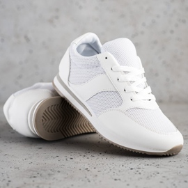 SHELOVET Chaussures de sport avec maille blanc 1
