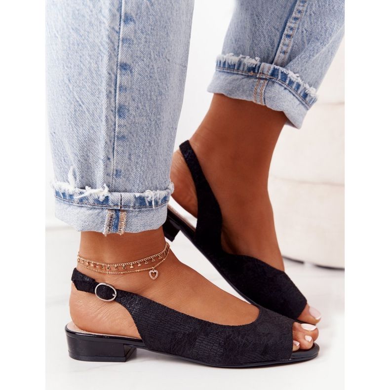 Sandales à talons hauts en daim Sergio Leone SK807 Noir 2