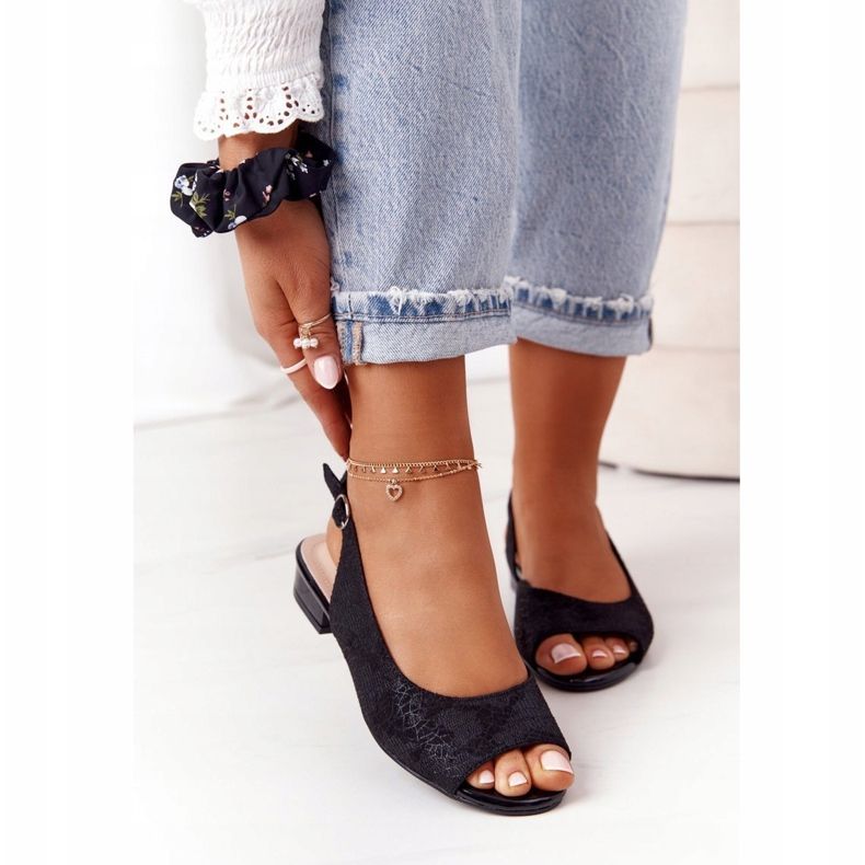 Sandales à talons hauts en daim Sergio Leone SK807 Noir 1