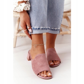 Chaussons En Daim Sur Talon Sergio Leone KL313 Rose 1 Chaussons En Daim Sur Talon Sergio Leone KL313 Rose 1