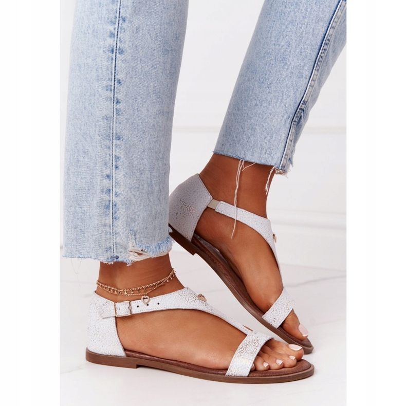 Sandales Cuir Femme Nicole 2648 Blanc Métallisé blanche multicolore 2 Sandales Cuir Femme Nicole 2648 Blanc Métallisé blanche multicolore 2