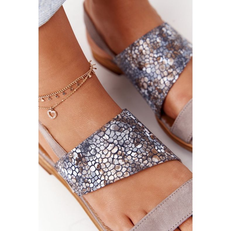 Sandales Cuir Maciejka 05167-10 Beige Foncé multicolore 1