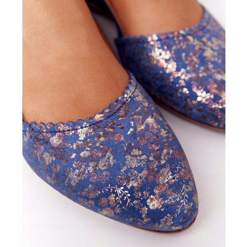 Ballerines en cuir bleu marine Maciejka 4972A-17 1