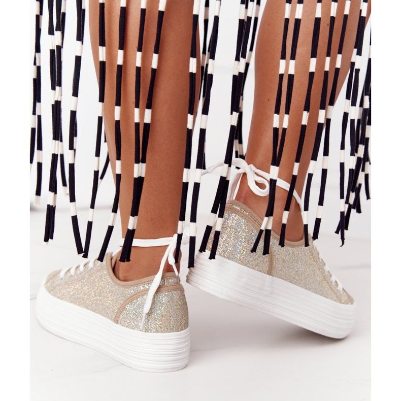 S.Barski Baskets à paillettes sur la plateforme Golden Luna d'or 2 S.Barski Baskets à paillettes sur la plateforme Golden Luna d'or 2