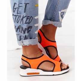 S.Barski Sandales à enfiler orange Zoey le noir 2 S.Barski Sandales à enfiler orange Zoey le noir 2