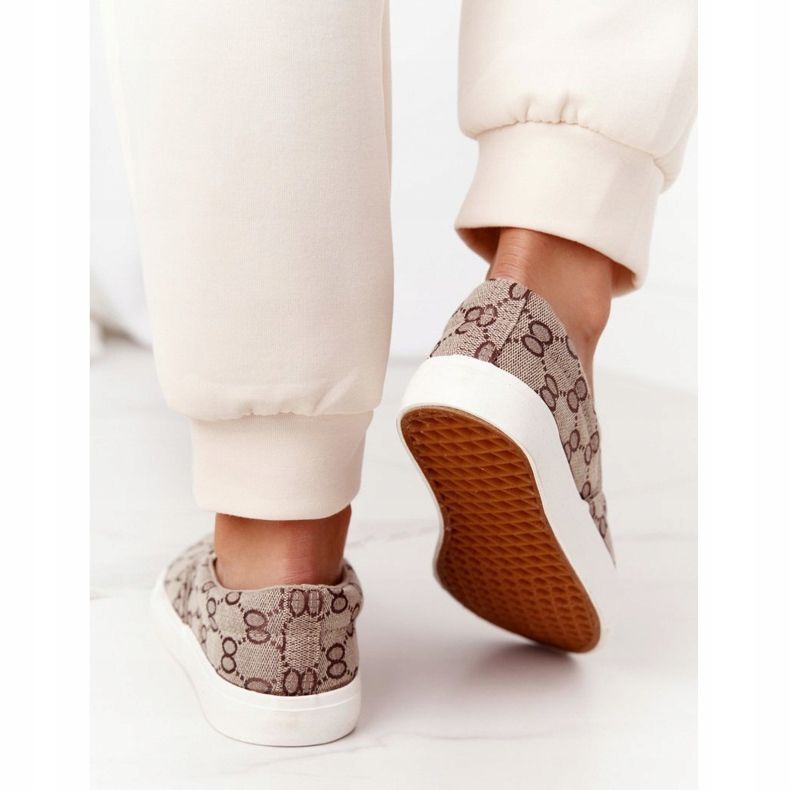 Baskets Logged Femme Slip-On Khaki Challenge brun 2