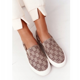 Baskets Logged Femme Slip-On Khaki Challenge brun 4