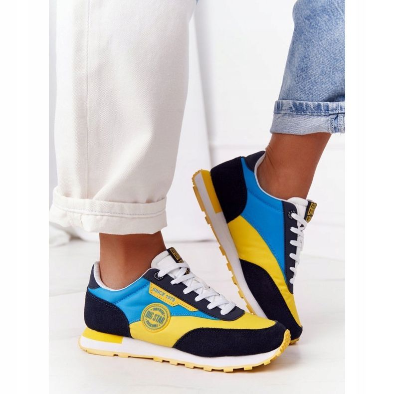Chaussures de Sport Femme Mousse Mémoire Big Star HH274525 Jaune-Bleu 2 Chaussures de Sport Femme Mousse Mémoire Big Star HH274525 Jaune-Bleu 2