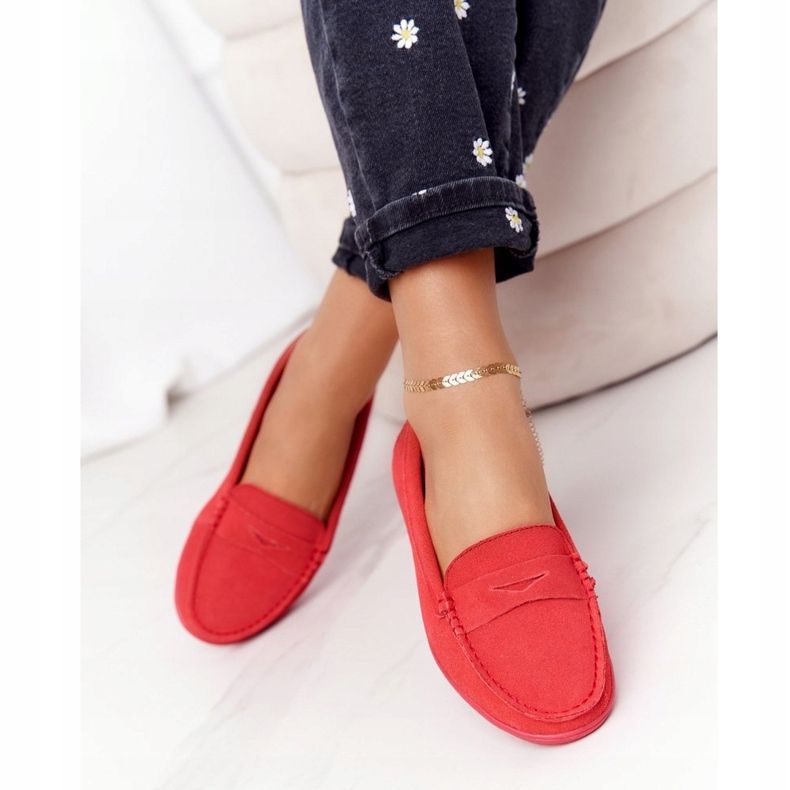 Mocassins Femme en Daim Big Star HH274668 Corail rouge 2