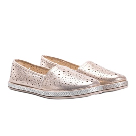 Espadrilles ajourées dorées Winnie d'or 1