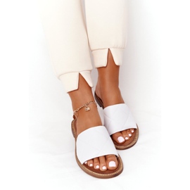 Chaussons Cuir Avec Matelassage Nicole 2650 Blanc 2