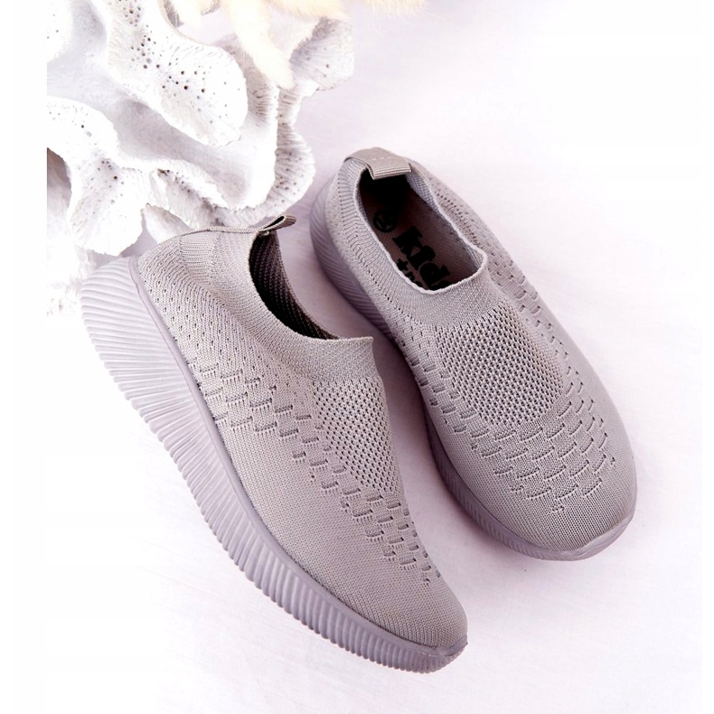 EVE Chaussures de sport pour enfants Slip-On Grey School Trip gris 1