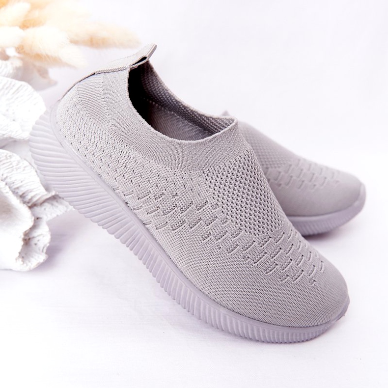 EVE Chaussures de sport pour enfants Slip-On Grey School Trip gris 3