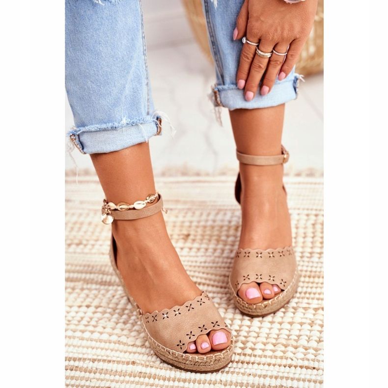 EVE Sandales Femme Espadrilles Compensées Beige 9SD98- 0953 Sagittaire 3 EVE Sandales Femme Espadrilles Compensées Beige 9SD98- 0953 Sagittaire 3