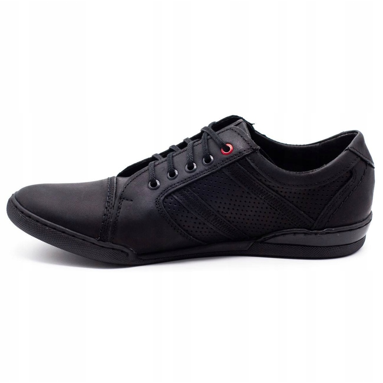 Polbut Chaussures casual homme R3 Perforation Noir 2